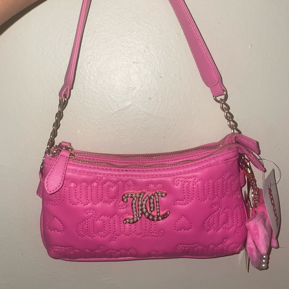 Juicy Couture Hot Pink Embossed Shoulder Bag